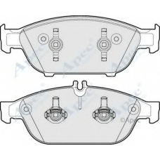 PAD1951 APEC Комплект тормозных колодок, дисковый тормоз