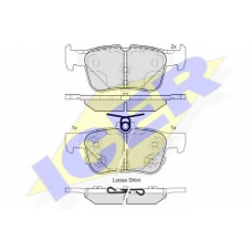 182198-203 ICER Комплект тормозных колодок, дисковый тормоз