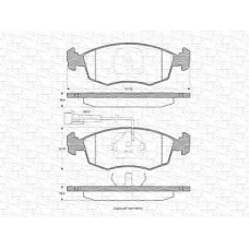 363702161019 MAGNETI MARELLI Комплект тормозных колодок, дисковый тормоз