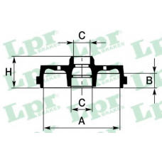 7D0551C LPR Тормозной барабан