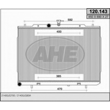 120.143 AHE Радиатор, охлаждение двигателя