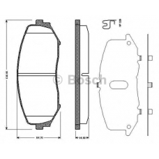 0 986 TB2 941 BOSCH Комплект тормозных колодок, дисковый тормоз