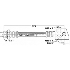 FBH6037 FIRST LINE Тормозной шланг