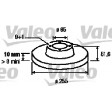 186857 VALEO Тормозной диск