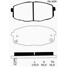 J PA-K09AF JAPANPARTS Комплект тормозных колодок, дисковый тормоз