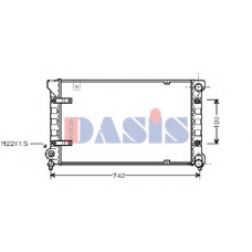 330001N AKS DASIS Радиатор, охлаждение двигателя