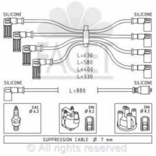 4.7144 FACET Ккомплект проводов зажигания