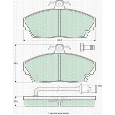 8110 10510 TRIDON Brake pads - front