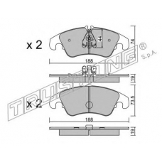 791.0 TRUSTING Комплект тормозных колодок, дисковый тормоз