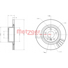 6110719 METZGER Тормозной диск