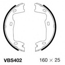 VBS402 MOTAQUIP Комплект тормозных колодок, стояночная тормозная с