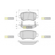 BD S320 STARLINE Комплект тормозных колодок, дисковый тормоз