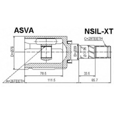 NSIL-XT ASVA Шарнирный комплект, приводной вал