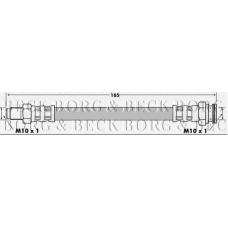 BBH6649 BORG & BECK Тормозной шланг