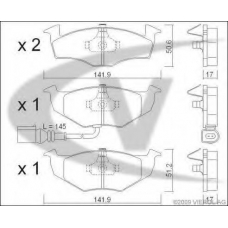 V10-8133 VEMO/VAICO Комплект тормозных колодок, дисковый тормоз