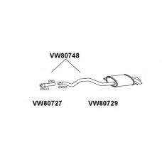 VW80748 VENEPORTE Глушитель выхлопных газов конечный