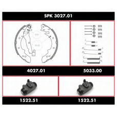 SPK 3027.01 REMSA Комплект тормозов, барабанный тормозной механизм