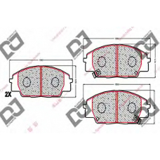 BP1754 DJ PARTS Комплект тормозных колодок, дисковый тормоз