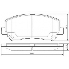 12-1535 E.T.F. Комплект тормозных колодок, дисковый тормоз