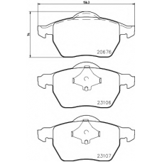 8DB 355 006-921 HELLA Комплект тормозных колодок, дисковый тормоз