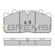 BP7285 BREMSI Комплект тормозных колодок, дисковый тормоз