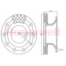 569000B BENDIX Тормозной диск