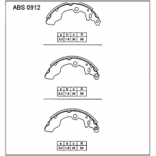 ABS0912 Allied Nippon Колодки барабанные