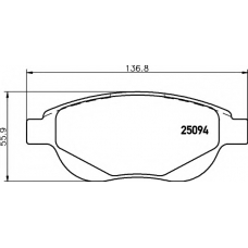 8DB 355 015-381 HELLA Комплект тормозных колодок, дисковый тормоз