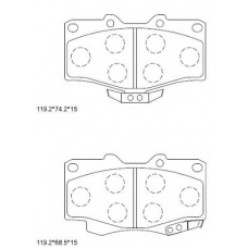 KD2203 ASIMCO Комплект тормозных колодок, дисковый тормоз