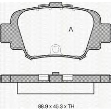 8110 14002 TRIDON Brake pads - rear