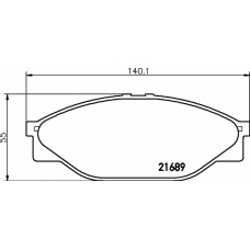 8DB 355 016-411 HELLA PAGID Комплект тормозных колодок, дисковый тормоз