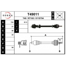 T49011 EAI Приводной вал