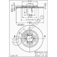 08.2793.10 BREMBO Тормозной диск