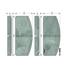 GDB110 TRW Комплект тормозных колодок, дисковый тормоз