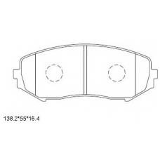 KD3707 ASIMCO Комплект тормозных колодок, дисковый тормоз