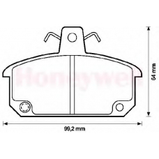 571288B BENDIX Комплект тормозных колодок, дисковый тормоз