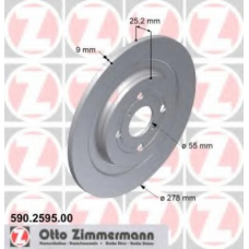 590.2595.00 ZIMMERMANN Тормозной диск