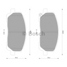 0 986 AB2 384 BOSCH Комплект тормозных колодок, дисковый тормоз