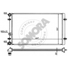 350941 SOMORA Радиатор, охлаждение двигателя
