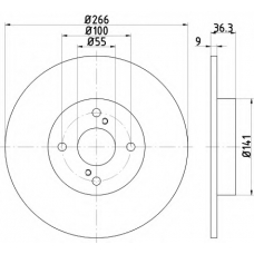 8DD 355 114-781 HELLA PAGID Тормозной диск