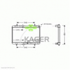 31-1368 KAGER Радиатор, охлаждение двигателя