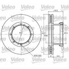 187084 VALEO Тормозной диск