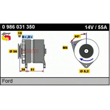 0 986 031 350 BOSCH Генератор