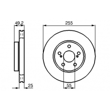 0 986 478 584 BOSCH Тормозной диск