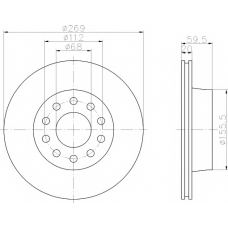 8DD 355 103-851 HELLA PAGID Тормозной диск