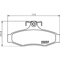 8DB 355 009-491 HELLA Комплект тормозных колодок, дисковый тормоз