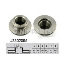 J3302095 NIPPARTS Тормозной диск