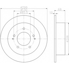 8DD 355 116-341 HELLA Тормозной диск