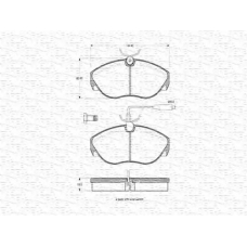 363702160301 MAGNETI MARELLI Комплект тормозных колодок, дисковый тормоз