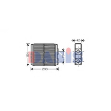 159004N AKS DASIS Теплообменник, отопление салона